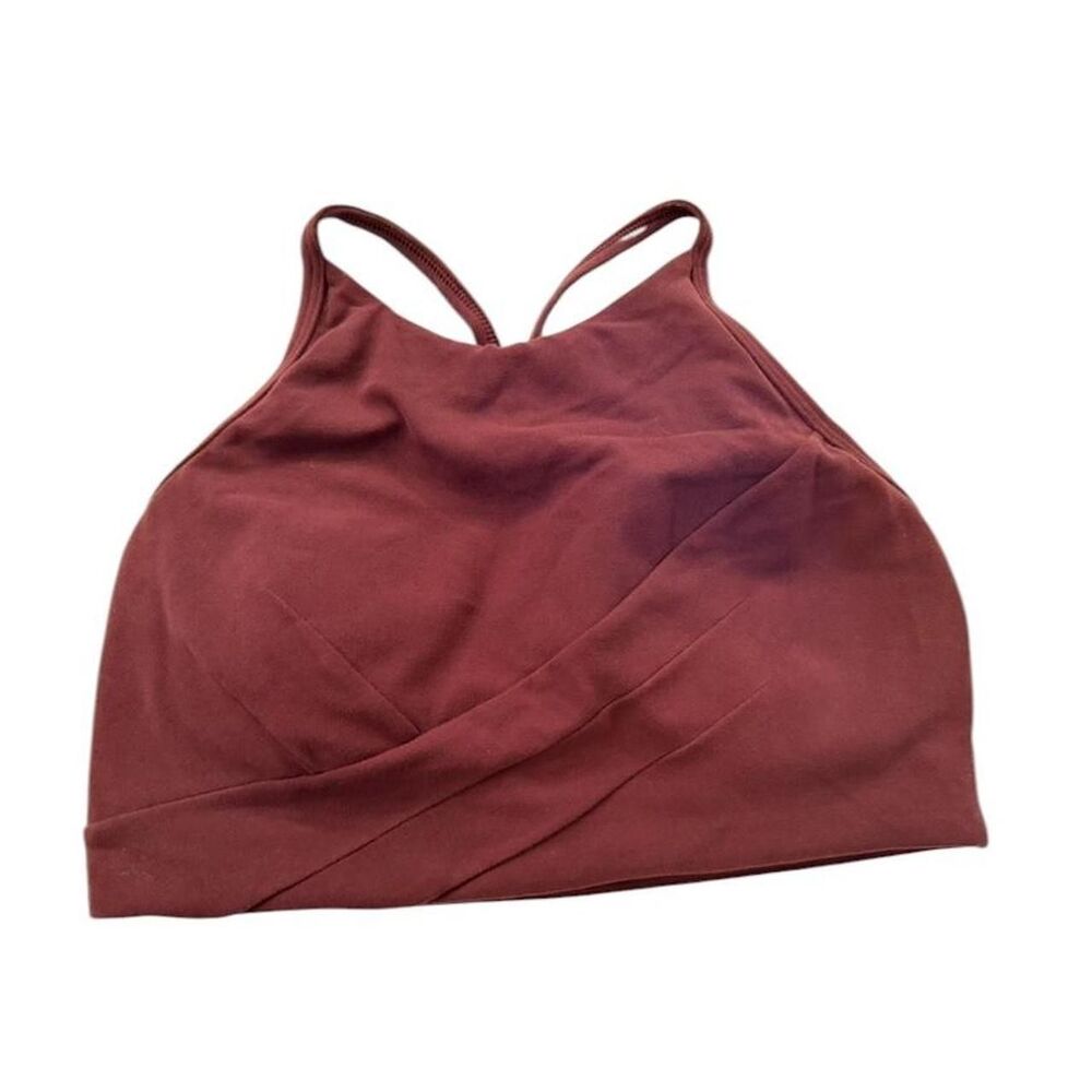 Lululemon Flow Y Wrap-Front High-Neck Bra *Light Support, B/C Cup in cassis - Picture 4 of 6